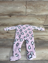 Hudson Baby Plush Penguin Sleeper Pink sz 6-9m