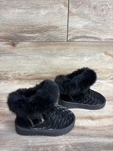 Faux Fur Lined Quilted Winter Boots Black sz 4/5c