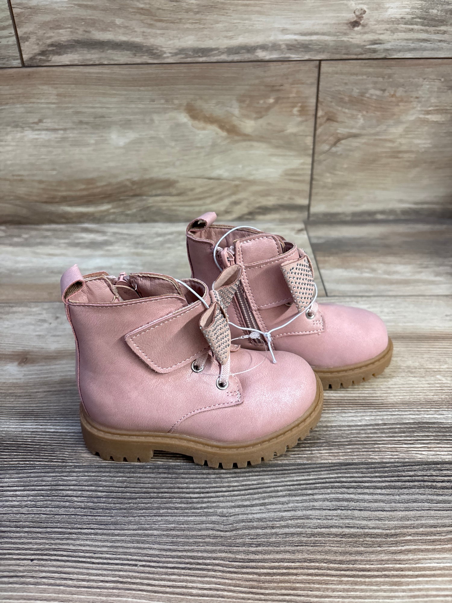 NWOT Jessica Simpson Daria Bow Ankle Boots Pink sz 6c