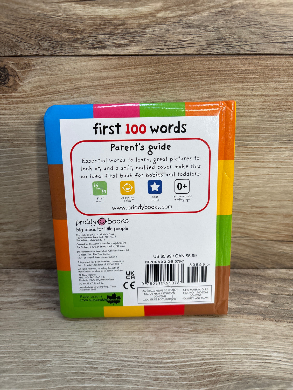 First 100 Padded: First Book of Words Board Book