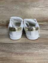 NEW Kiderence Girls Running Sneakers Glitter Stars White sz 7c