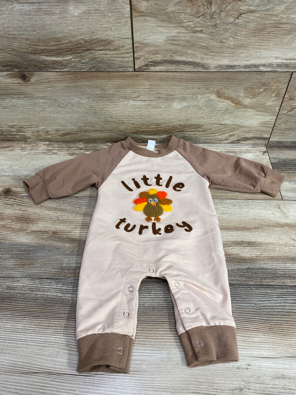 citgeett Little Turkey Coverall Brown sz 3-6m