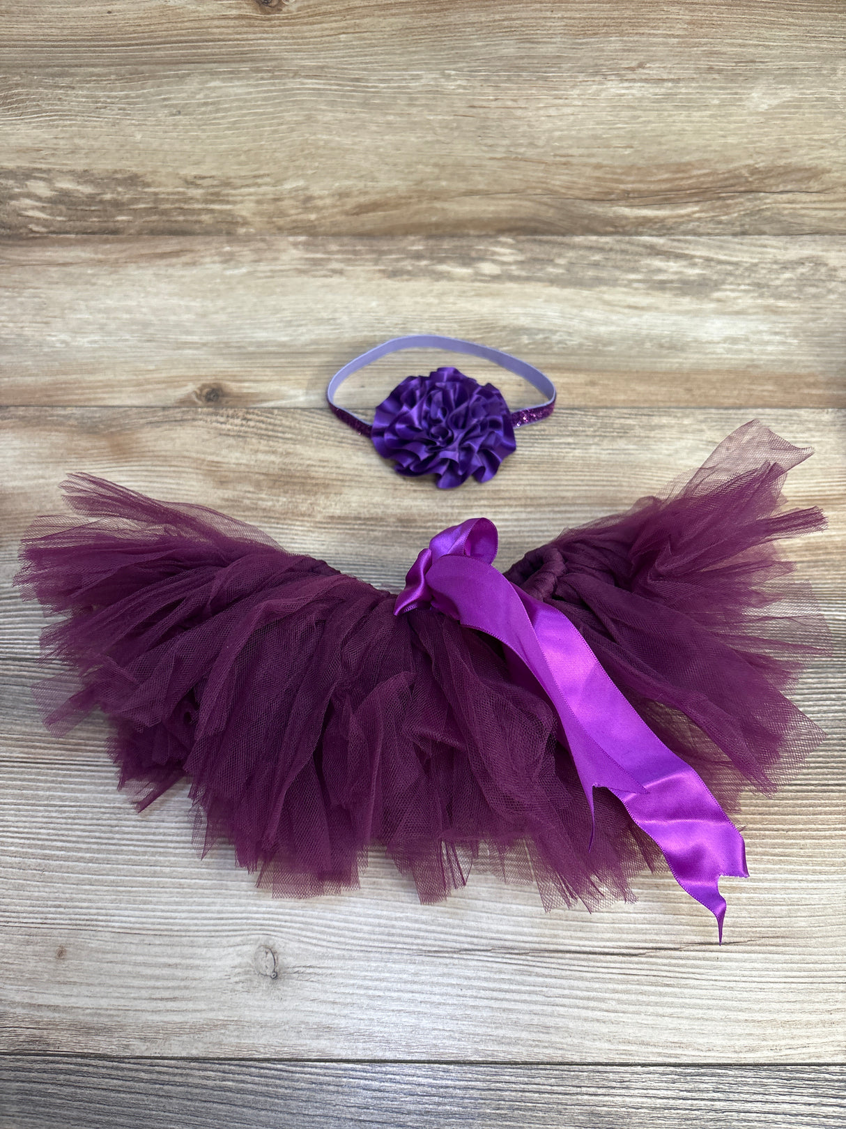 Shein 2pc Tutu & Headband Purple sz 0-1m