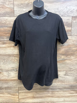 Ecavus Maternity Hidden Zipper Nursing Shirt Black sz Large