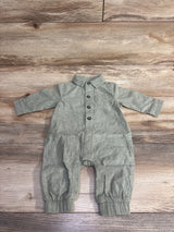 Cat & Jack Button Up Coverall Green sz 0-3m