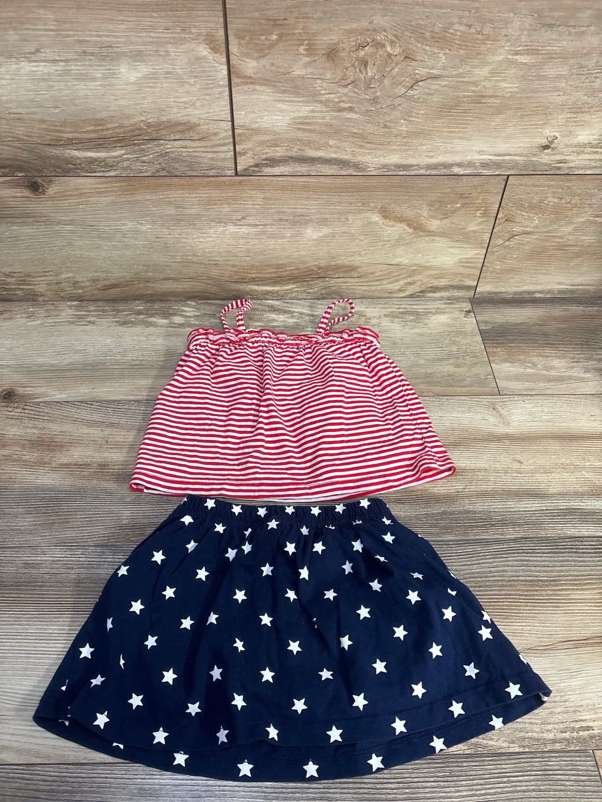 Carter's 2pc Stars & Stripes Tank Top & Skort Set Red sz 2T