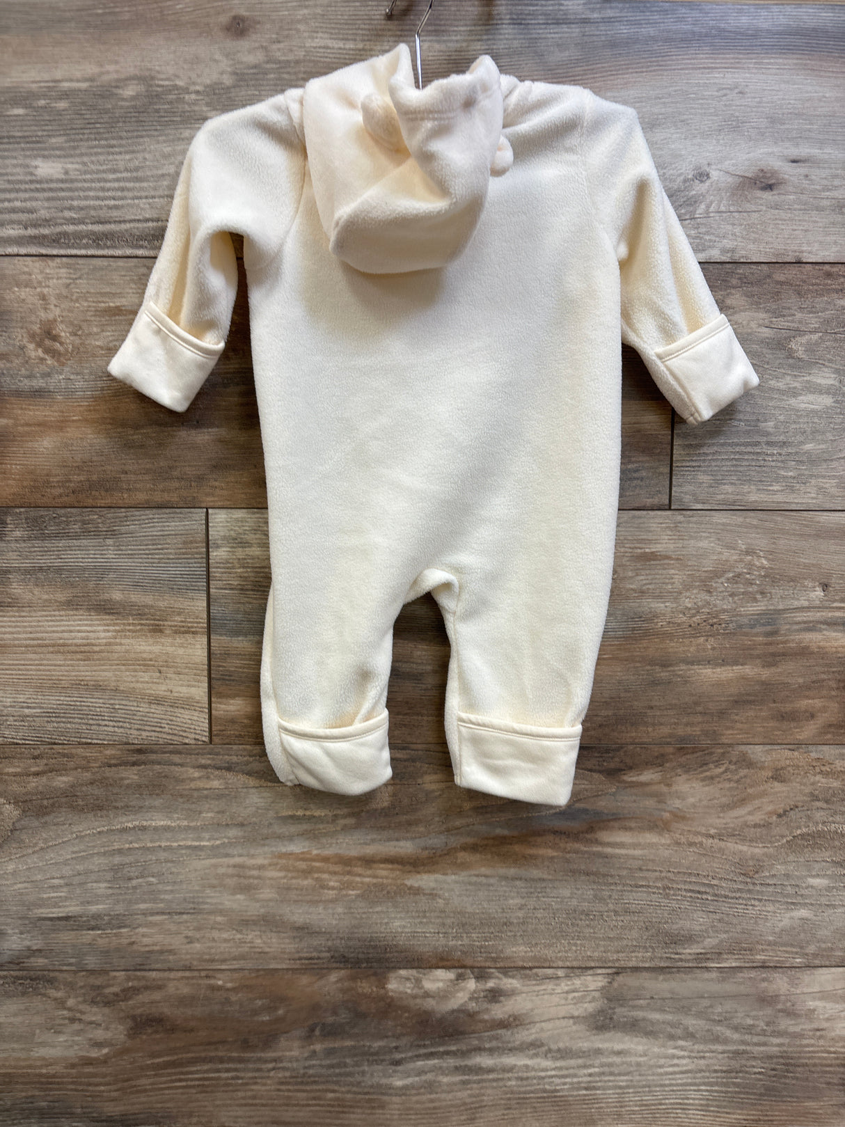 Cloud Island Hooded Blanket Jumpsuit Ivory sz 0-3m