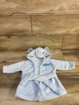 Hudson Baby Hooded Bath Robe Elephant Blue sz 0-9m