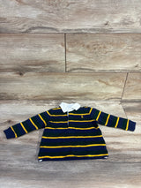 Ralph Lauren Striped Rugby Long Sleeve Polo Shirt Green sz 6m