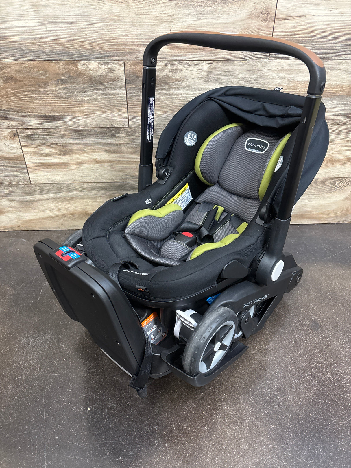 Evenflo Shyft DualRide Travel System in Durham Green