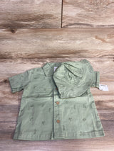 NEW Carter's 2pc Button Up Shirt & Hat Green sz 24m - Me n Mommy To Be