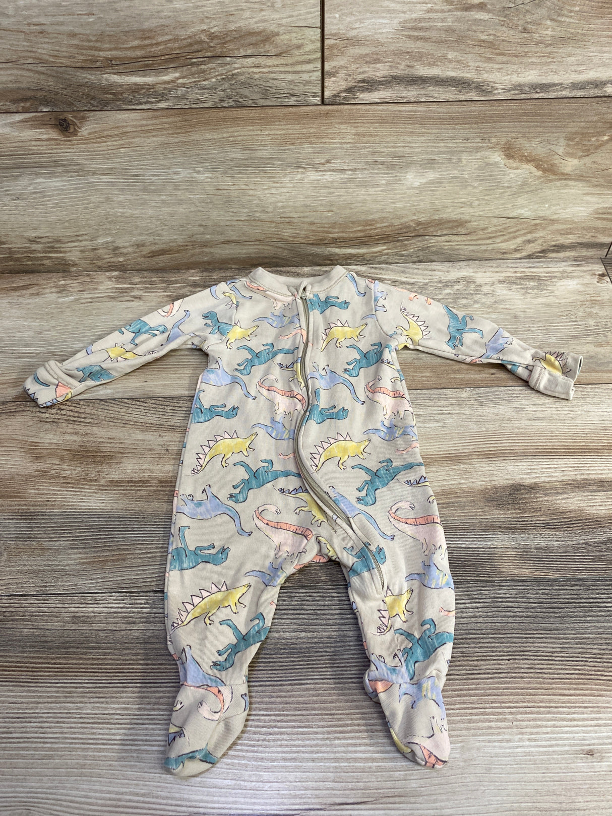 Old Navy Dinosaur Sleeper Beige sz 0-3m