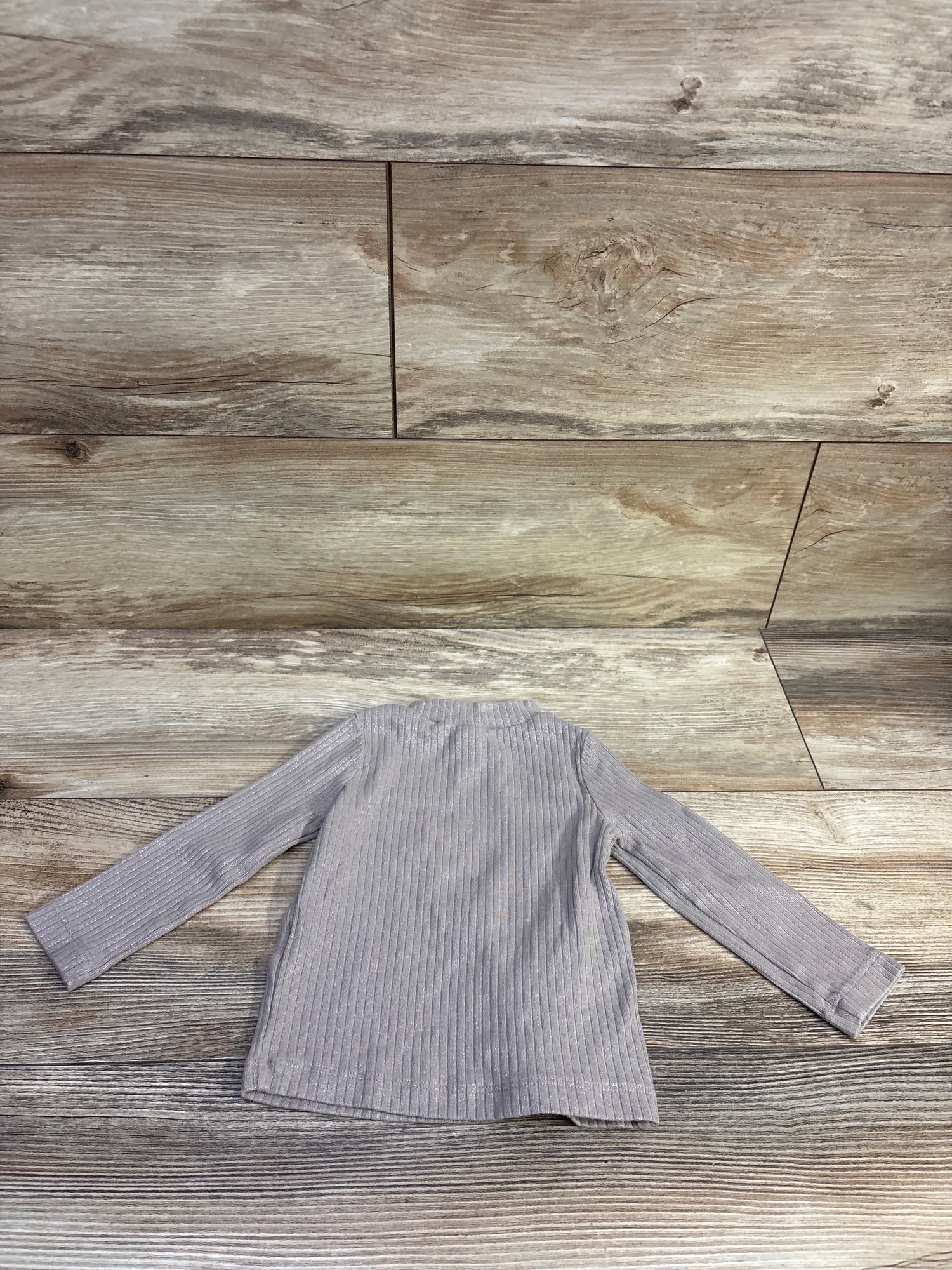 Oshkosh Long Sleeve Ribbed Metallic Shirt Tan sz 12m