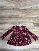 NEW Chelsea & Violet Floral Shirt Burgundy sz 4T
