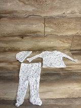 NEW Tres Beau et Belle 3pc Set White sz 3-6m