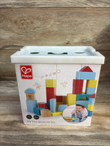 Hape My First Blocks - 80pc Wooden Blocks with Sorting Container