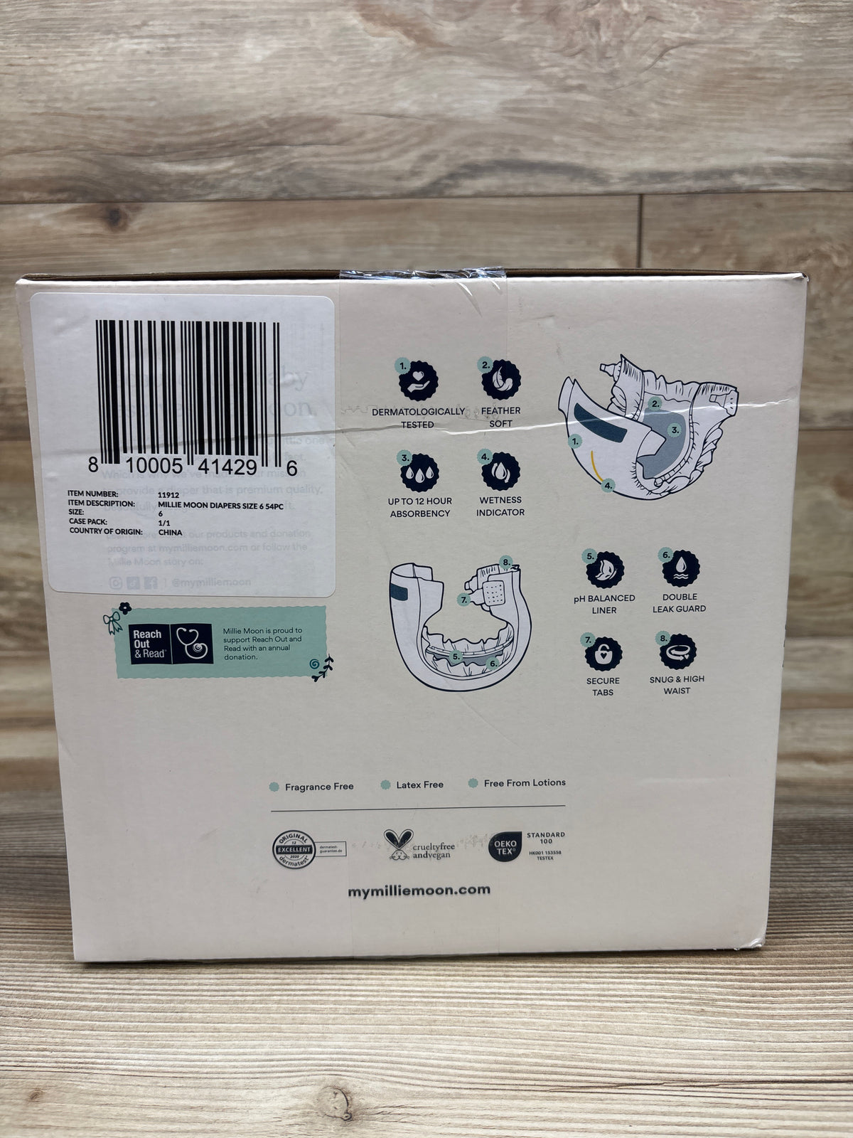NEW Millie Moon Luxury Diapers Size 6, 54ct