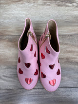 Janie & Jack Metallic Heart Boots Candy Pink sz 10c