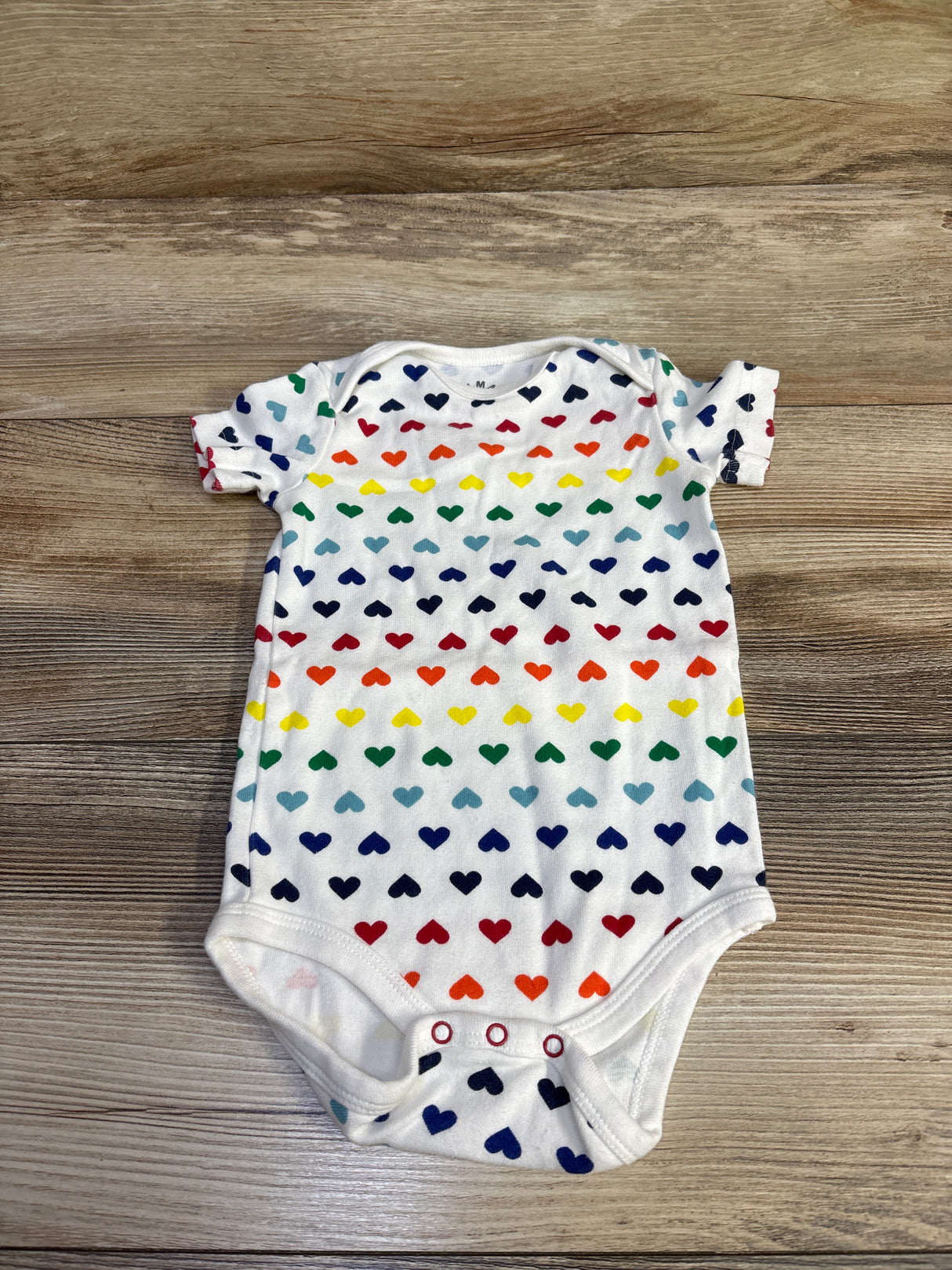Primary Heart Print Bodysuit White sz 9-12m