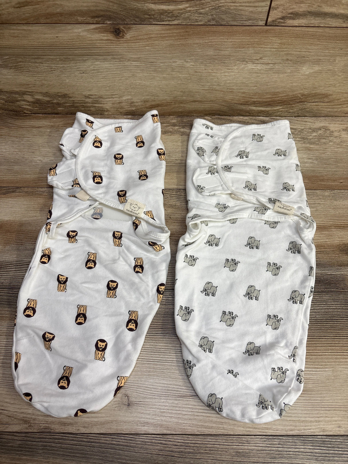 Keababies 2pk Animal Swaddle Wraps White sz 0-3m