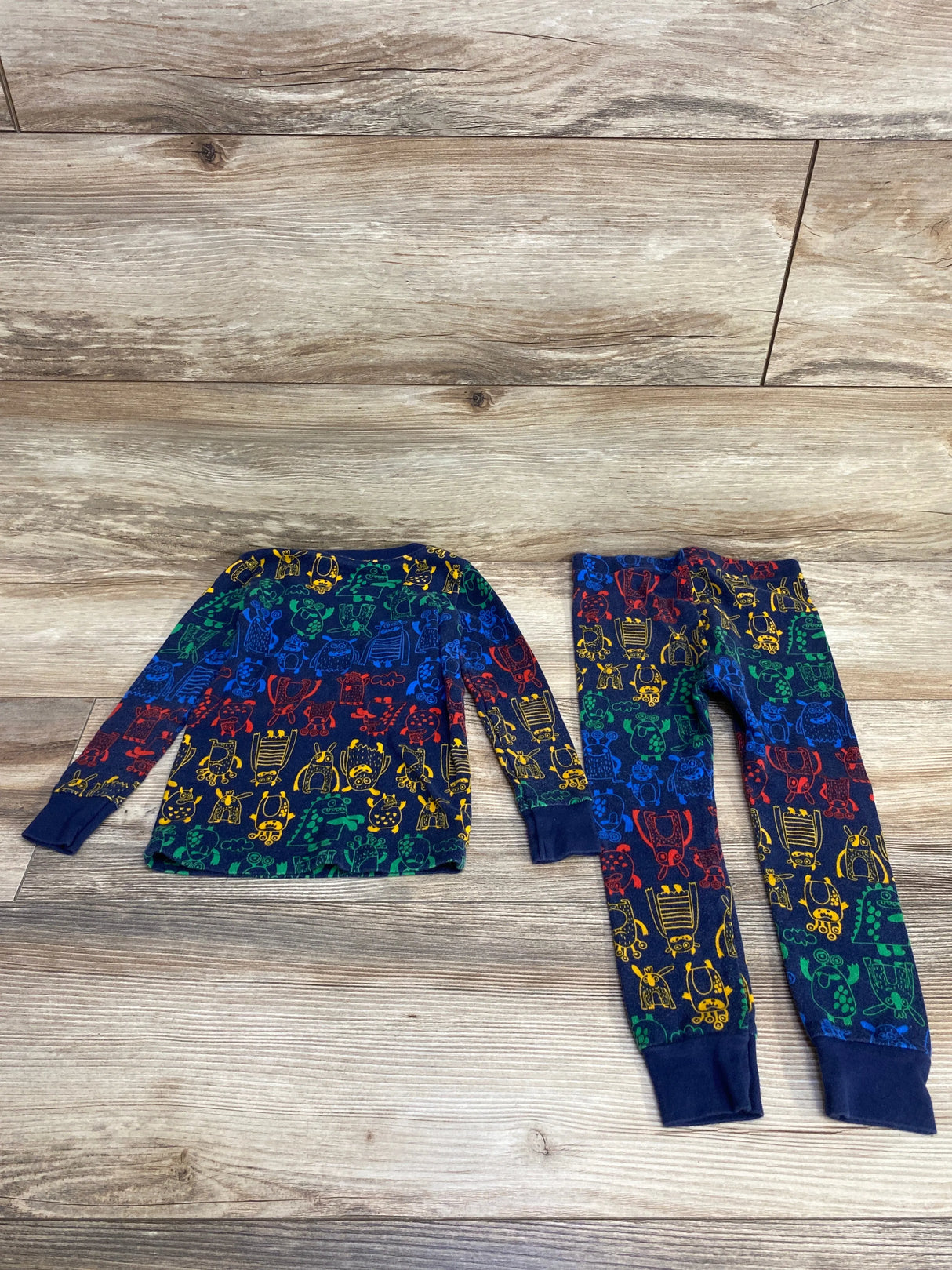 Old Navy 2pc Sleep Monster Pajama Set Navy sz 3T