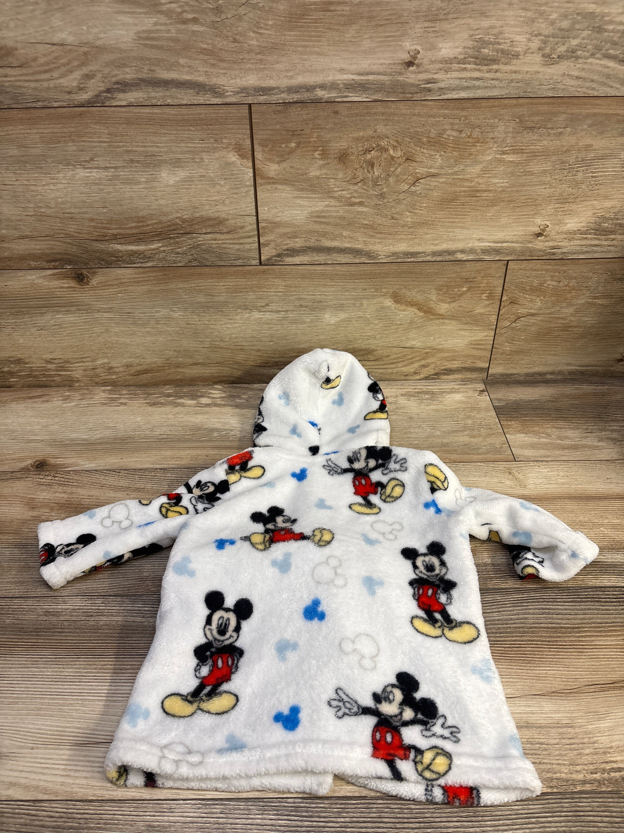 Disney Baby Mickey Mouse Plush Robe White sz 0-12m