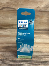 NEW Philips Avent Natural Response Nipples - Flow 1 Slow - 4pk