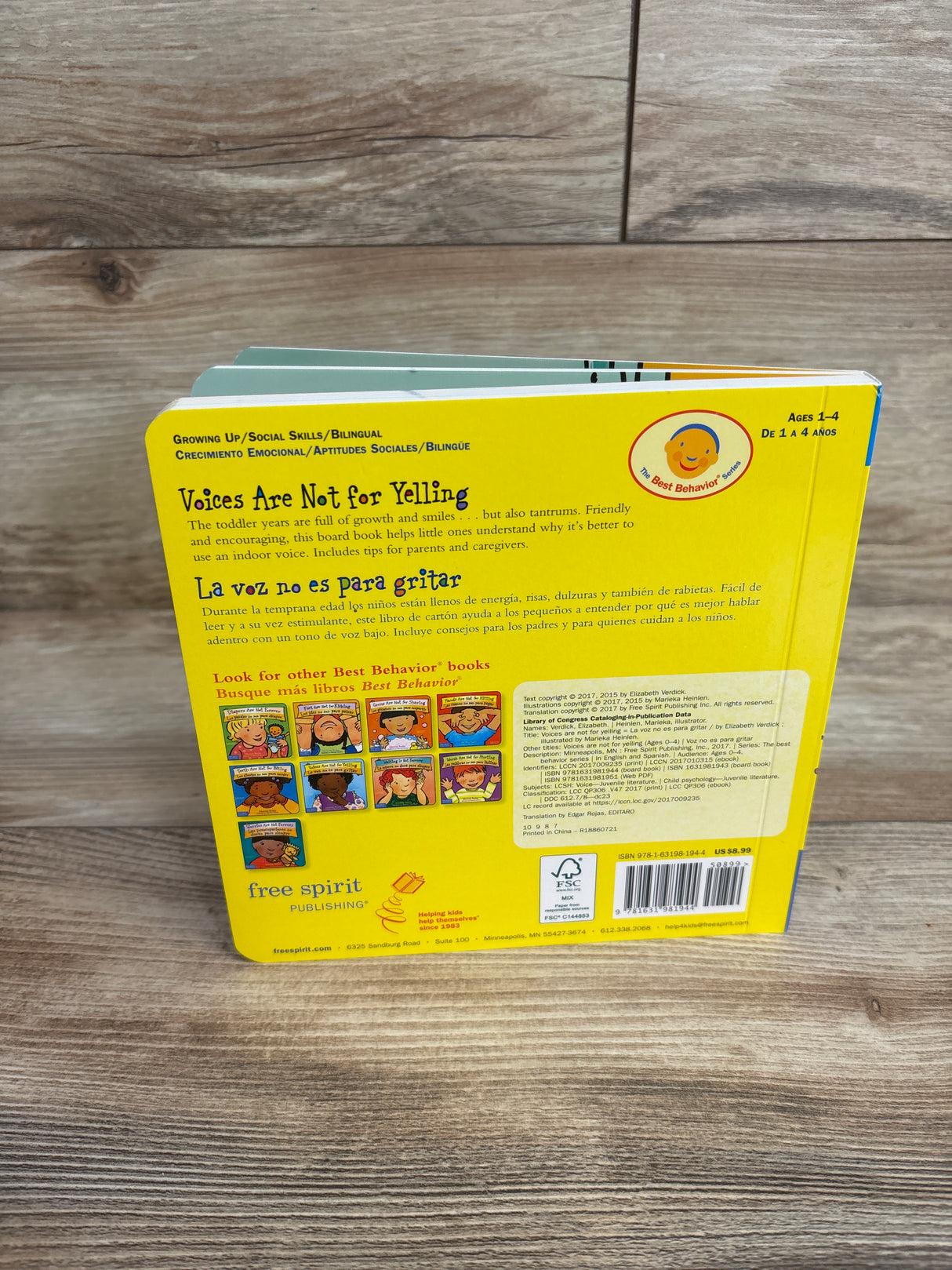 Voices Are Not for Yelling / La Voz No Es Para Gritar Board Book