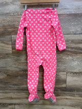 Simple Joys Heart Print Blanket Sleeper Pink sz 4T