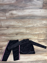 Adidas 2pc Tracksuit Set Black sz 4T