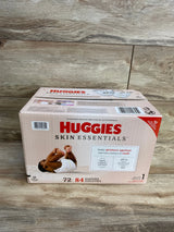NEW Box of Huggies Skin Essentials Diapers, Size 1 84ct.