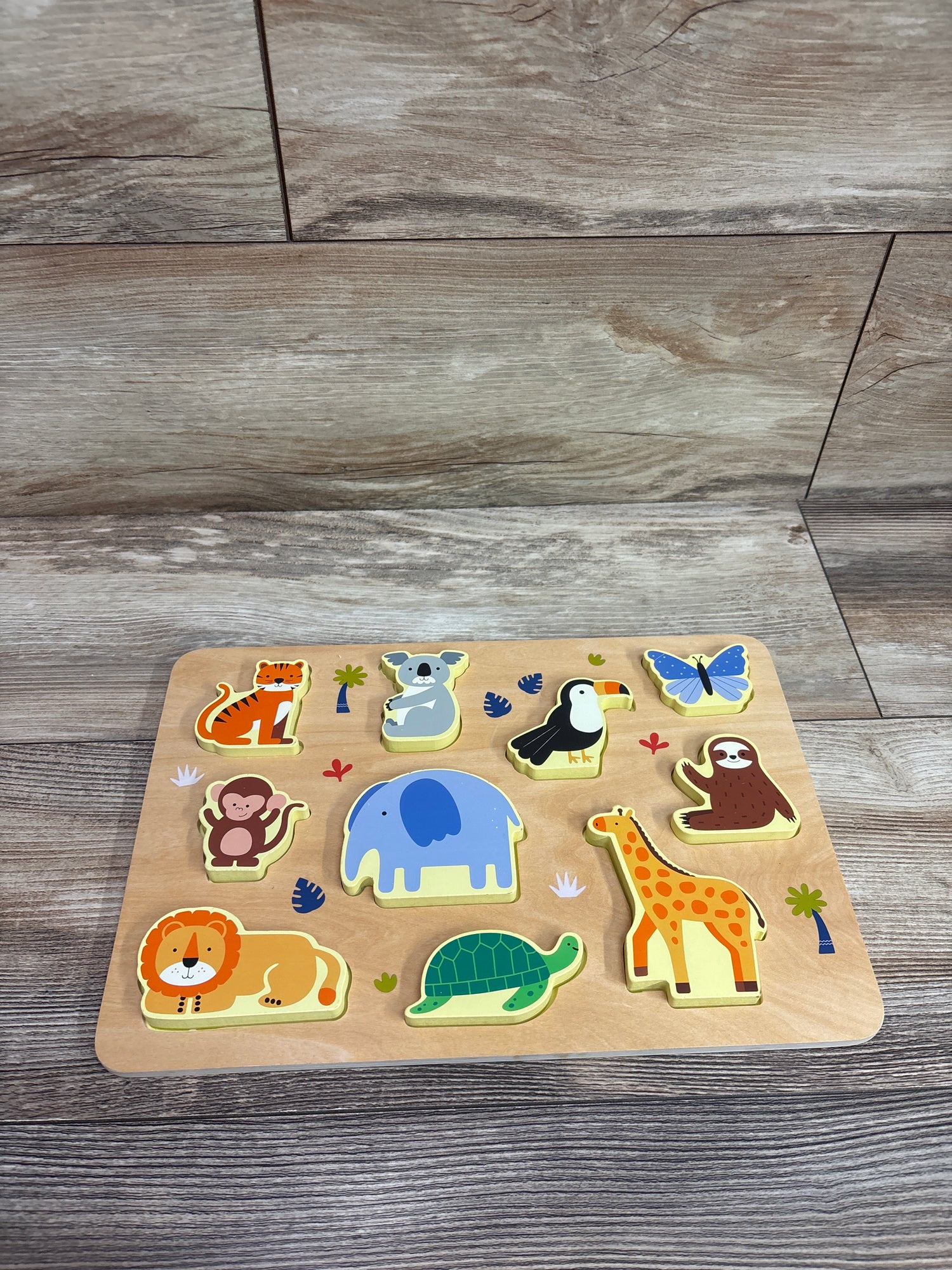 Gigglescape Wooden Animals Puzzle 10pc