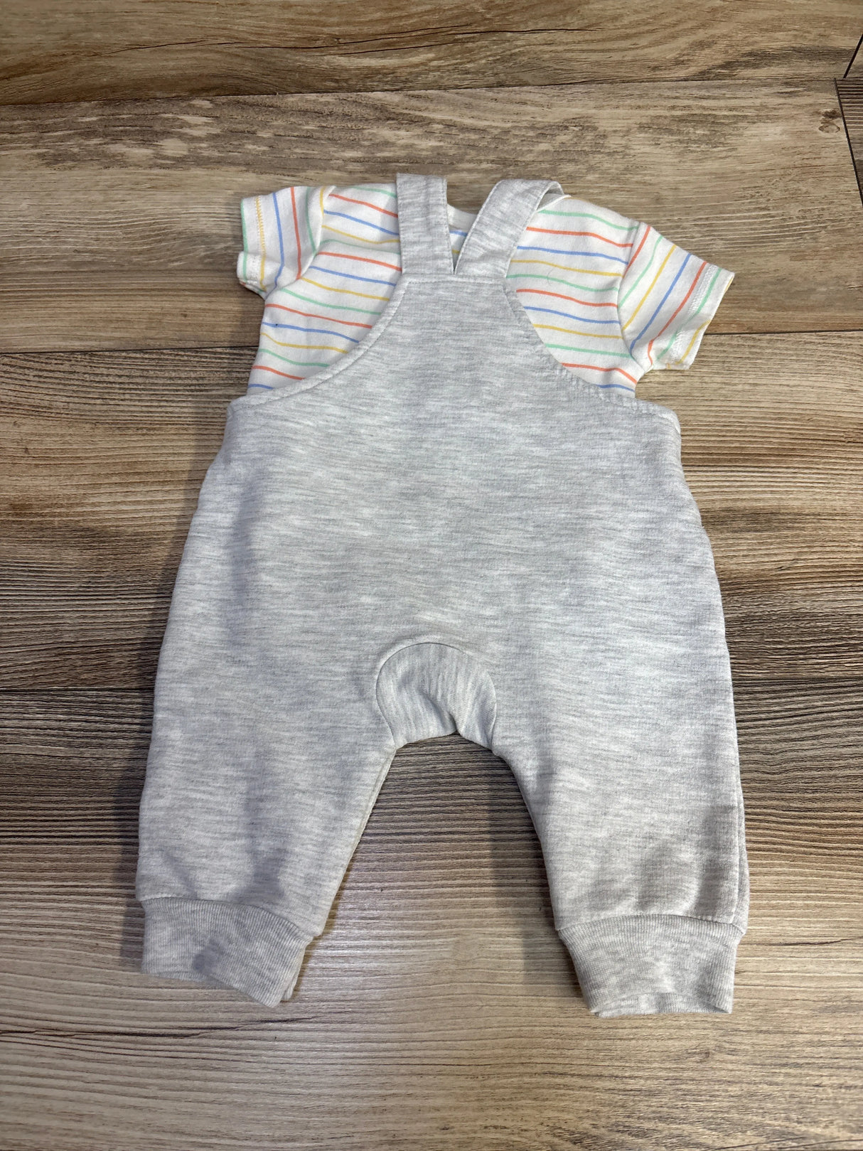 Disney Baby 2pc Striped Stitch Bodysuit & Overall Set White sz Newborn