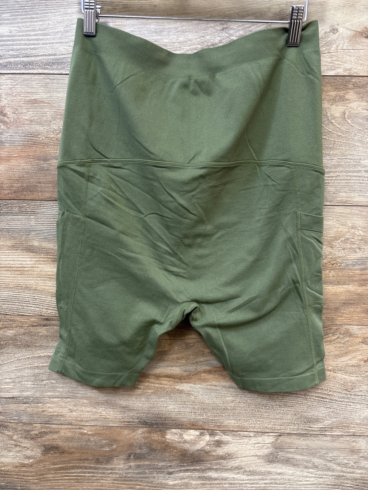 Time & Tru Maternity Active Bike Shorts Green sz Medium