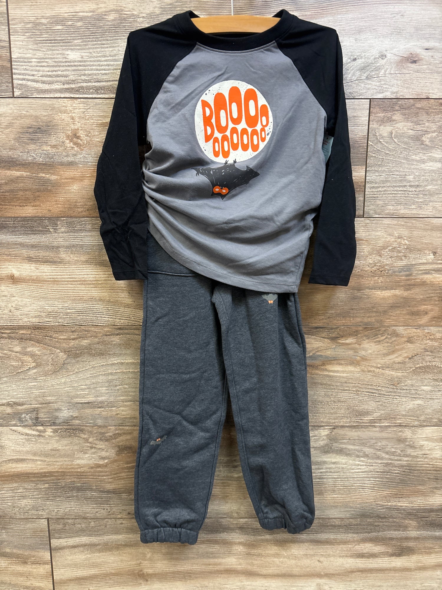 NEW Cat & Jack 2pc Boo Shirt & Joggers Set Black sz 5T