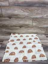 Cream With Red Rainbows Muslin Swaddle Blanket