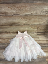 American Princess Layered Tulle Pearl Sleeveless Dress Pink sz 4T
