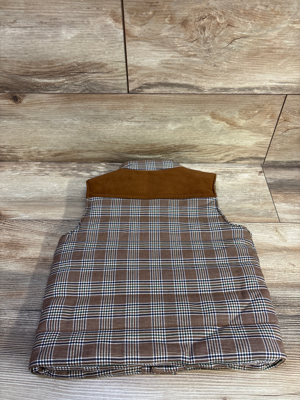 NEW Janie & Jack The Western Plaid Vest Brown sz 3-4T