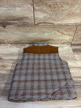 NEW Janie & Jack The Western Plaid Vest Brown sz 3-4T
