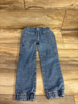 Cat & Jack Cargo Denim Joggers Blue sz 4T
