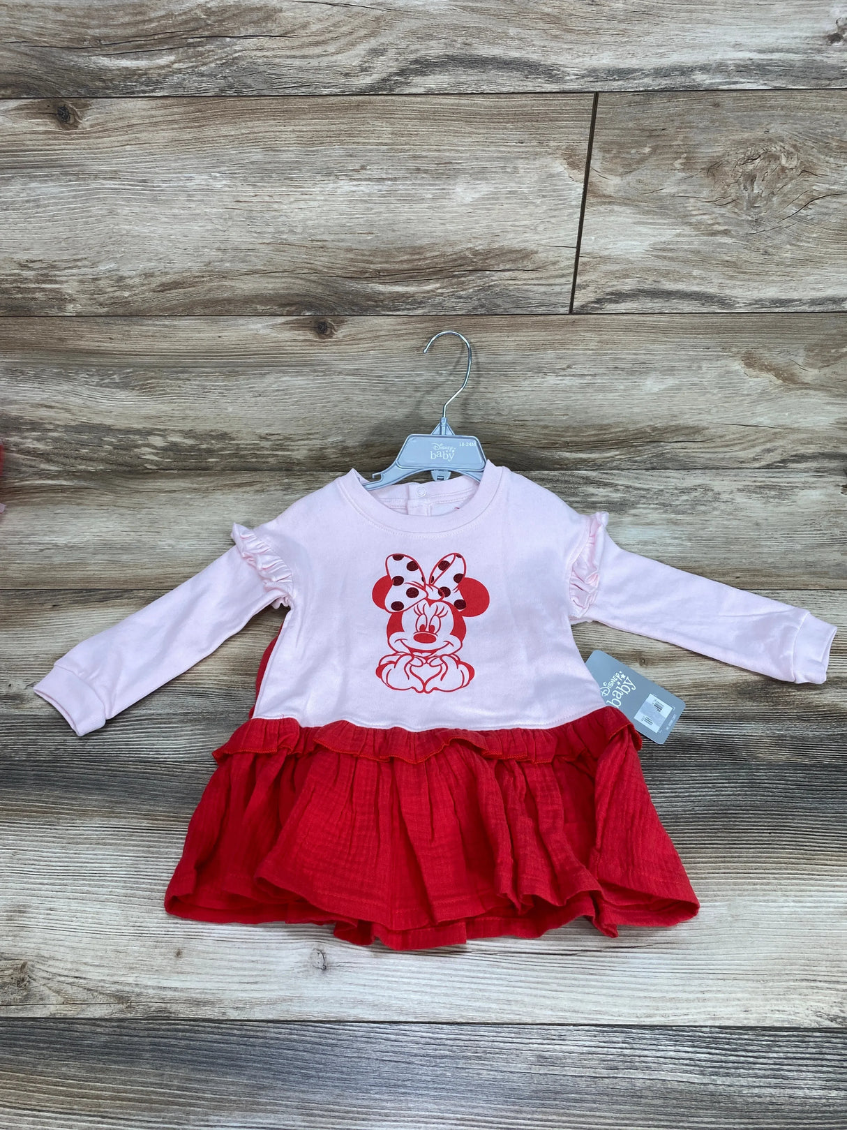 NEW Disney Store Minnie Mouse Pink Ruffle Dress & Bloomer Set sz 18-24m - Me n Mommy To Be