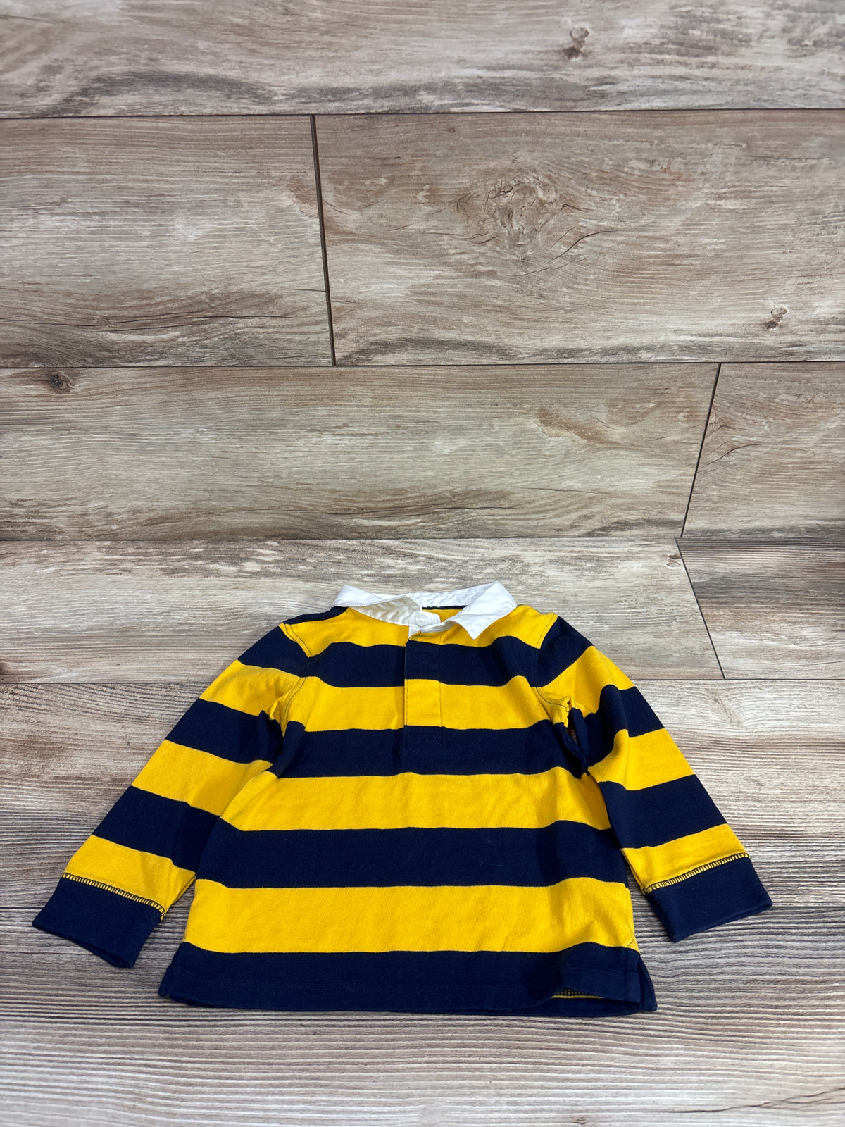 Cat & Jack Striped Polo Shirt Yellow sz 18m
