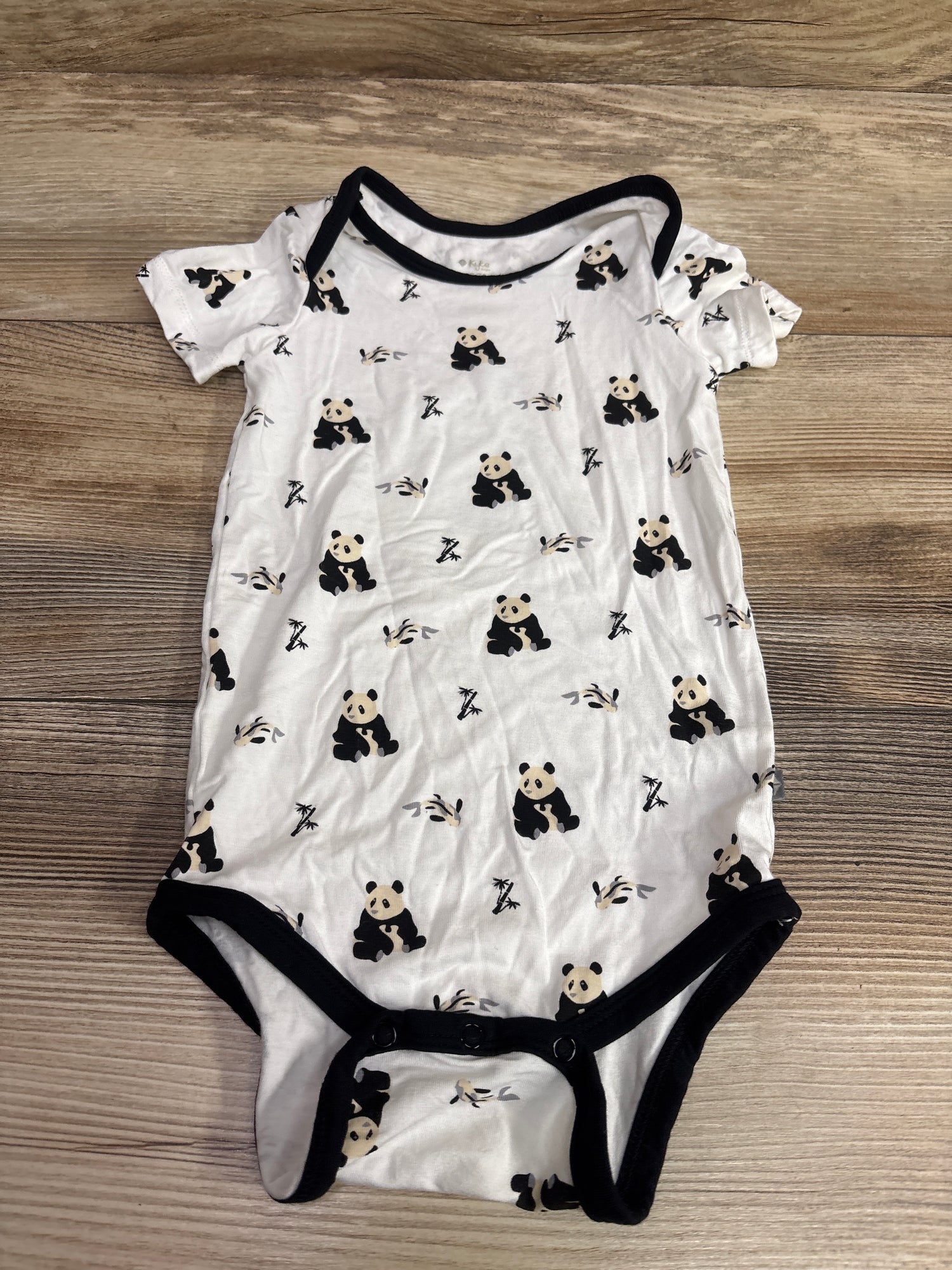 Kyte Baby Bamboo Panda Print Bodysuit White sz 18-24m