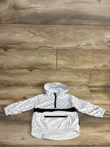 Little Bipsy 1/4 Zip Check Block Windbreaker White sz 12-18m