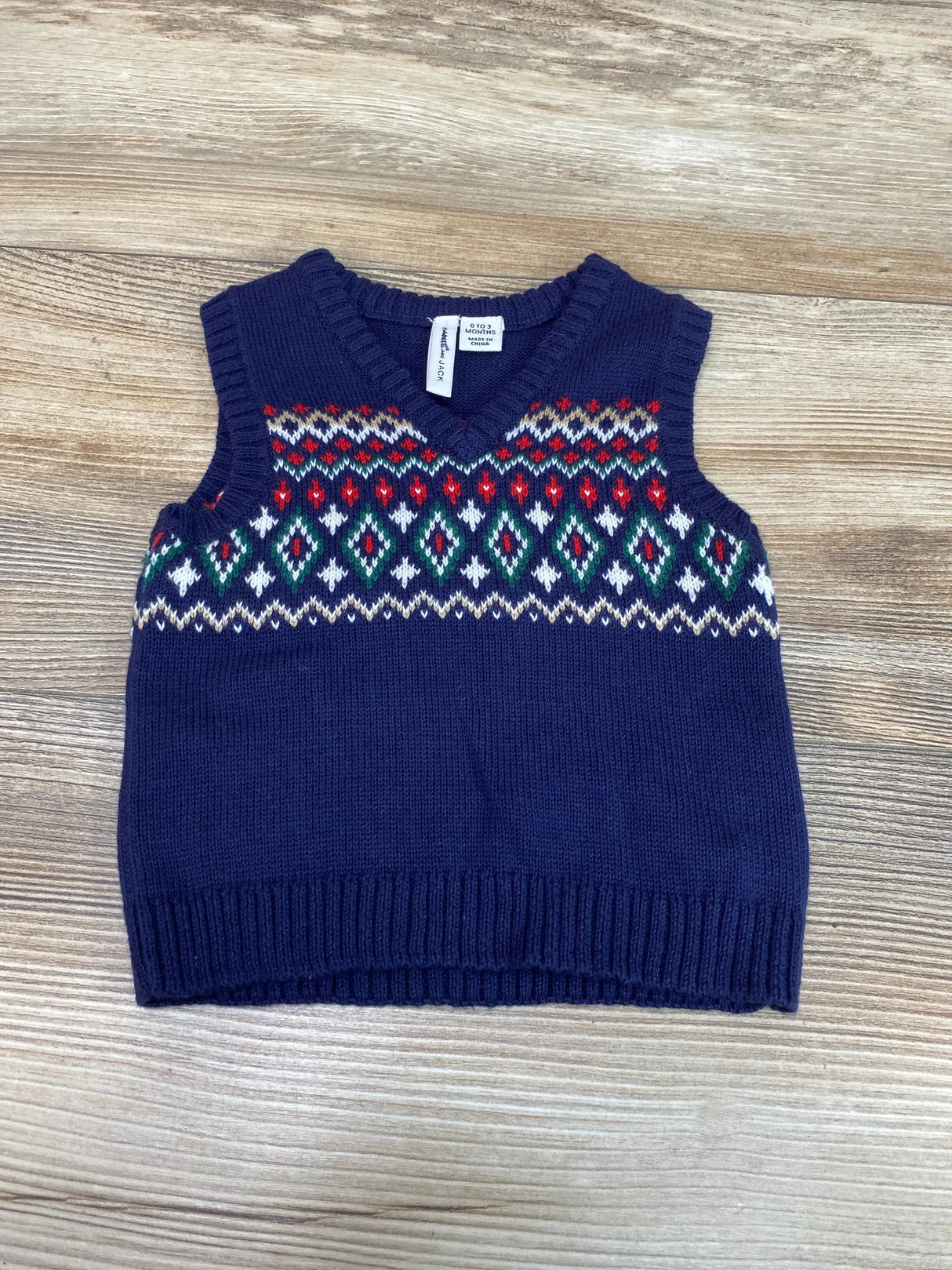 Janie and Jack Sweater Vest Navy sz 0-3m