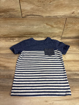 Cat & Jack Striped Shirt Navy sz 5T