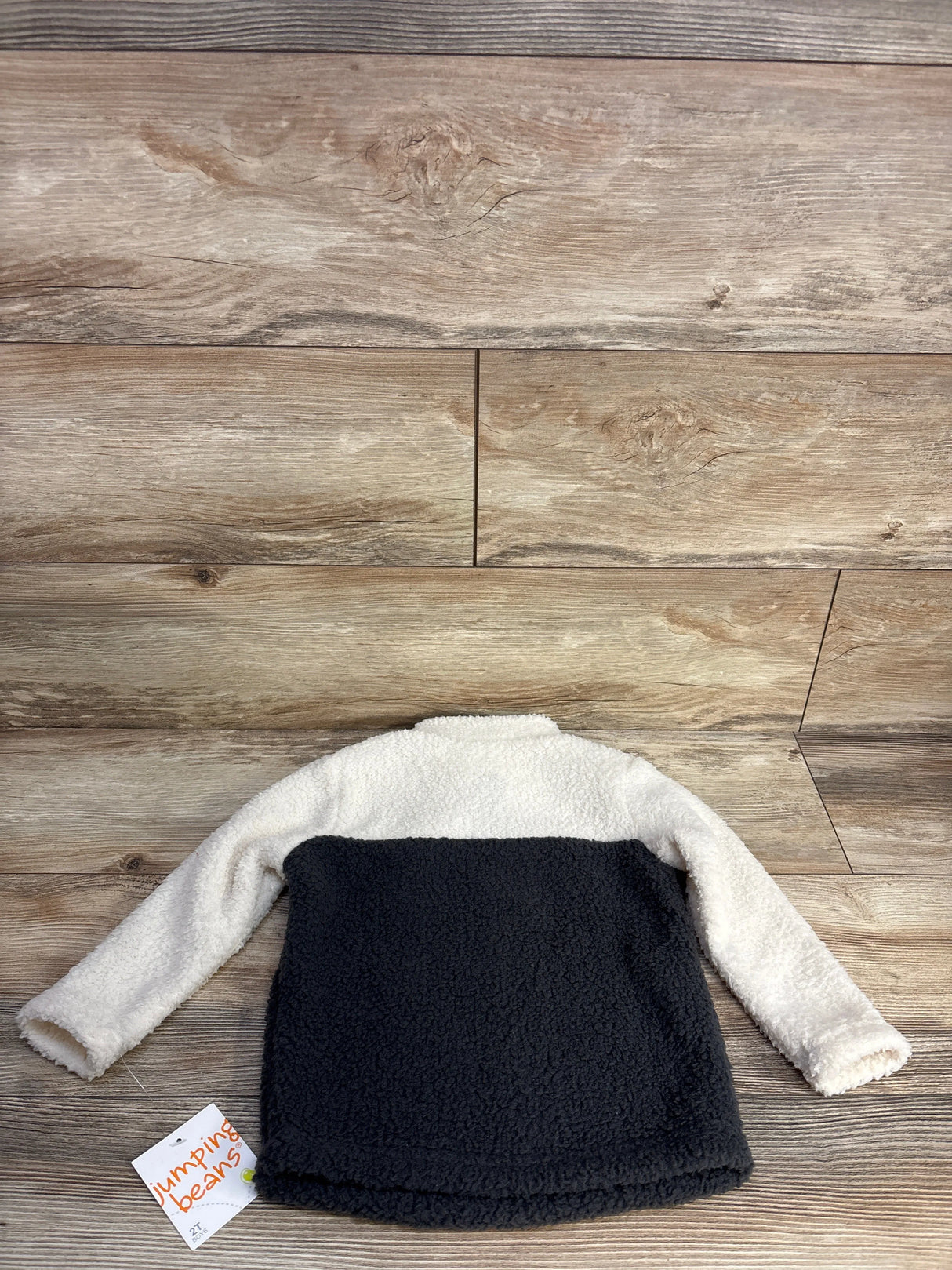 NEW Jumping Beans Sherpa Quarter Zip Jacket Ivory sz 2T