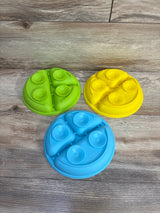 WeeSprout 3pk Silicone Divided Suction Plates Green/Yellow/Blue