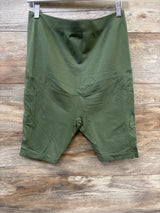 Time & Tru Maternity Active Bike Shorts Green sz Medium