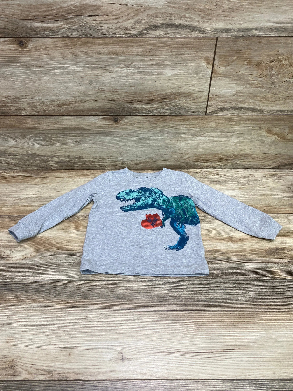 Carter's Dino Be Mine Shirt Grey sz 24m